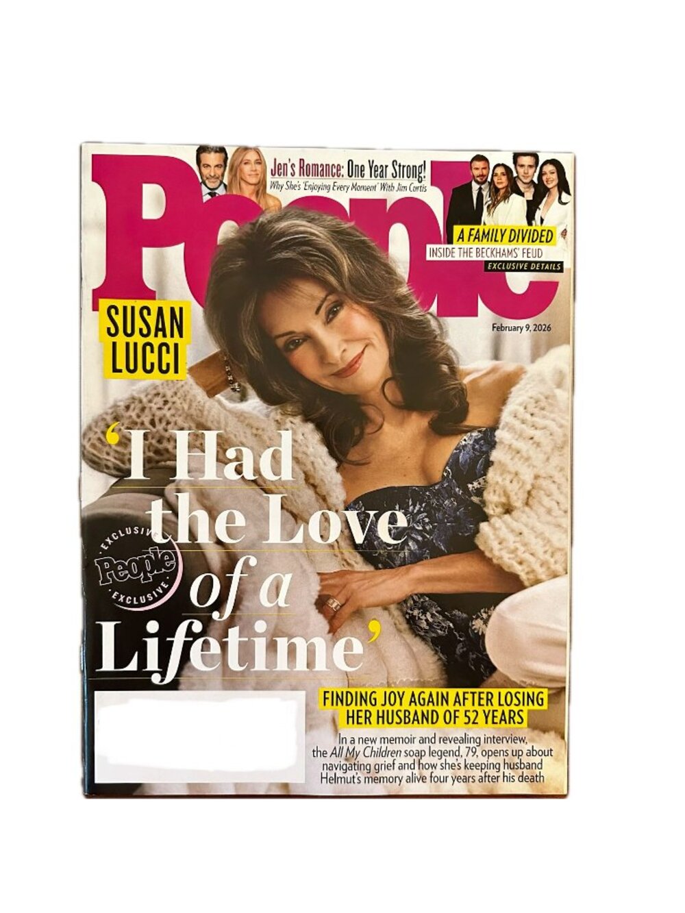 People Magazine February 9 2026 Susan Lucci Jen Aniston Inside Beckham's Feud